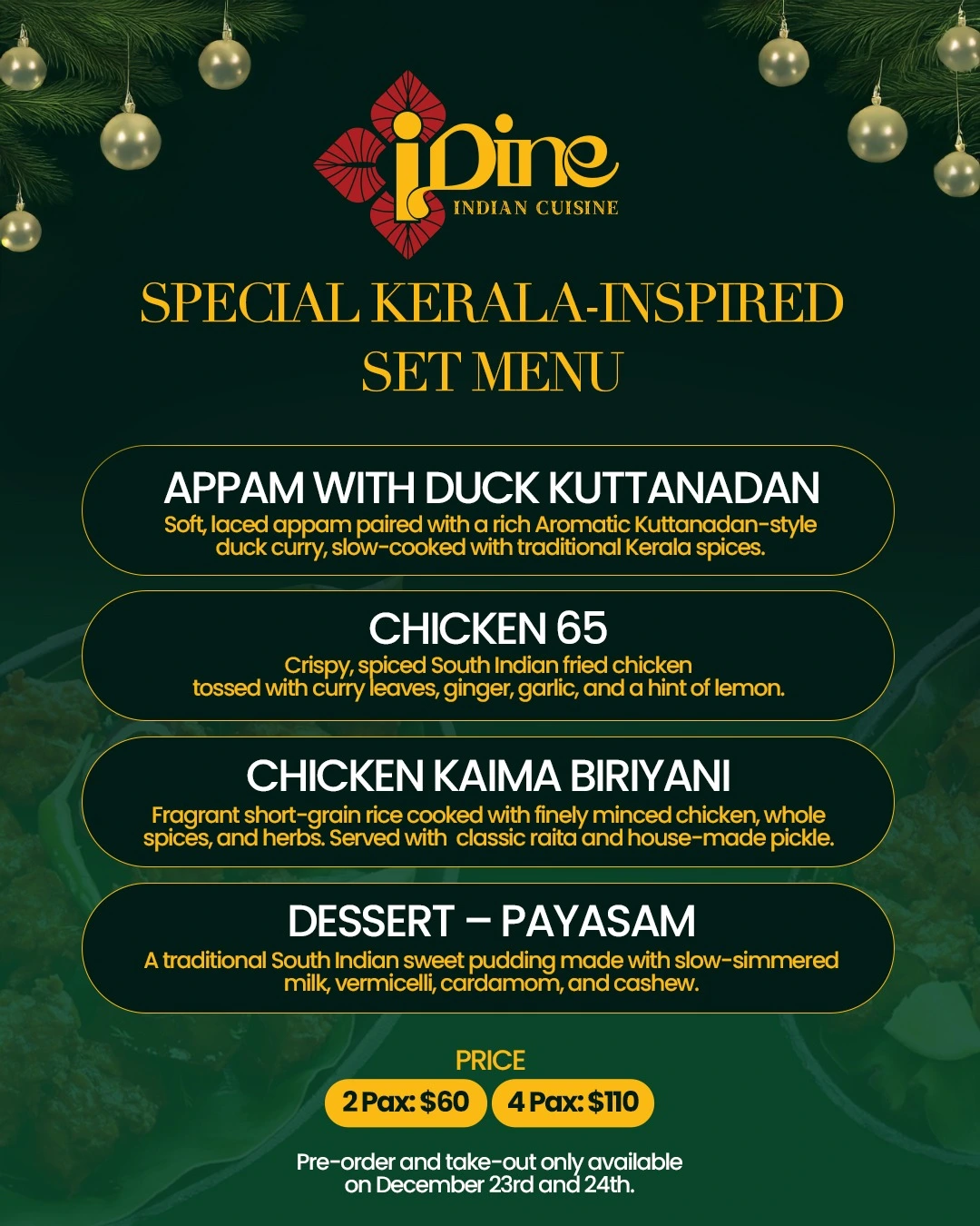 Kerala Set Menu